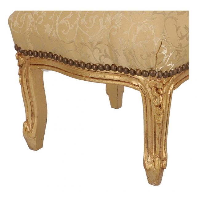 Puff stile barocco dorato e oro