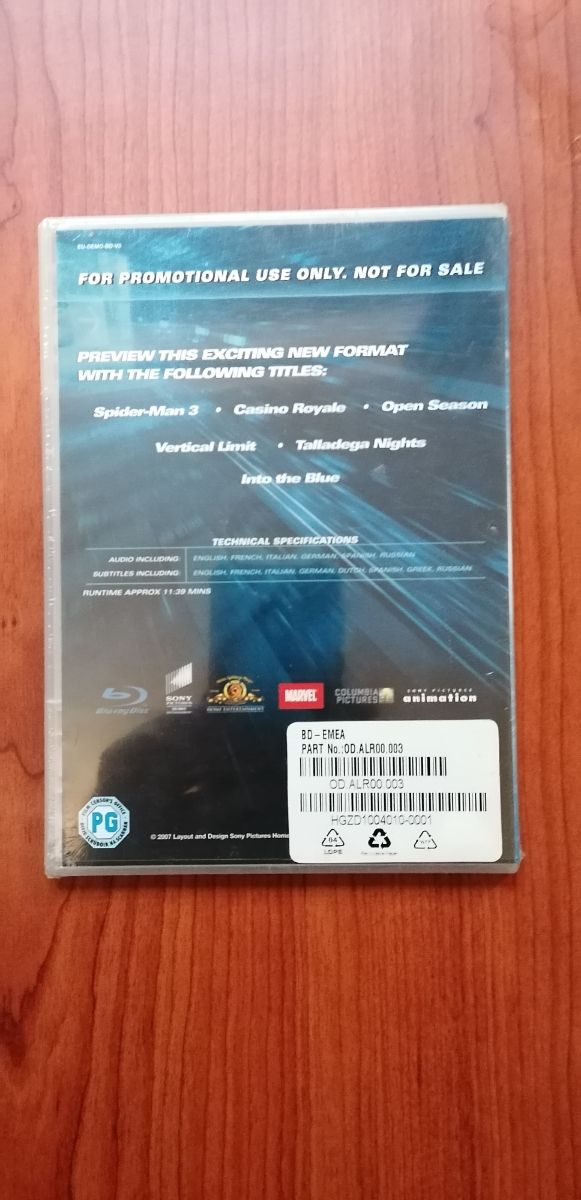 BLU-RAY DEMO DISC PROMOCION PRECINTADO / SPIDERMAN