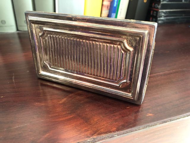 Prezioso portacarte da scrivania in argento925