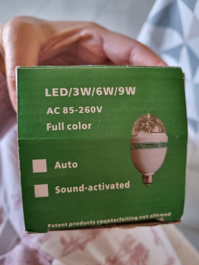 Lampadina led luci effetto discoteca