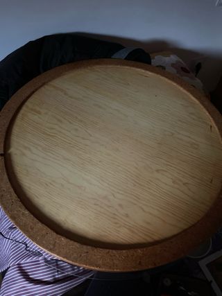 Mesa camilla 80 con cristal de metacrilato