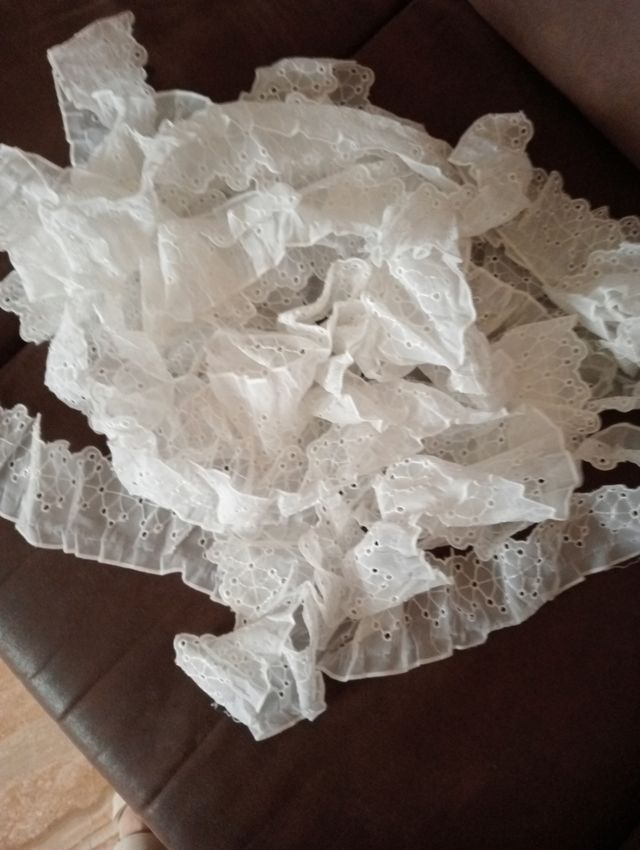 Puntilla de batista bordada