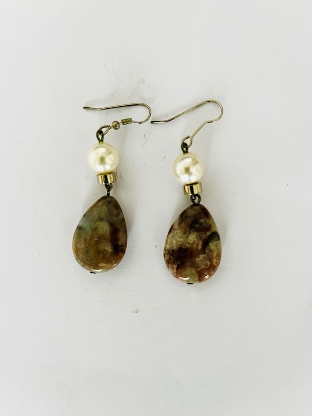 Orecchini pendenti pietra preziosa gemma Agata