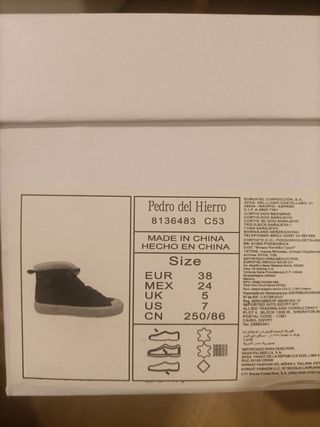 Zapatilla botin Pedro del Hierro