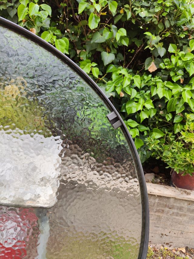 Mesa redonda cristal exterior 