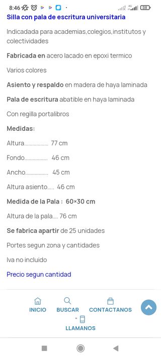 8 Sillas para aula  ALTA CALIDAD GRAN OPORTUNIDAD