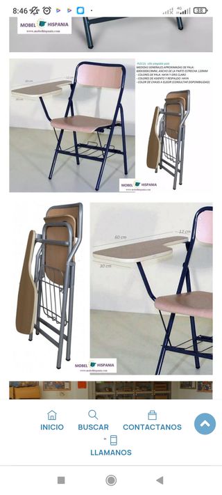 8 Sillas para aula  ALTA CALIDAD GRAN OPORTUNIDAD