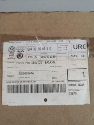 Bomba auxiliar calefacción  motor 1.6 tdi