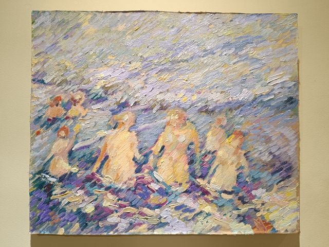 Precioso Óleo motivos playa