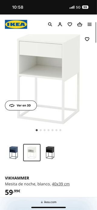 Mesita de noche ikea 