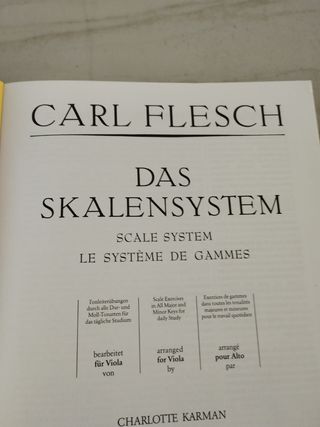Sistema escalas Carl Flesch Viola