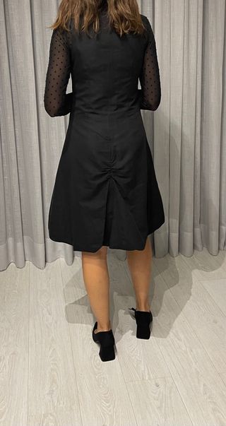 Vestido negro midi T.S