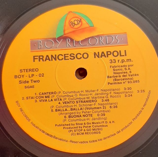 Francesco Napoli, Baila ... / Disco 80s