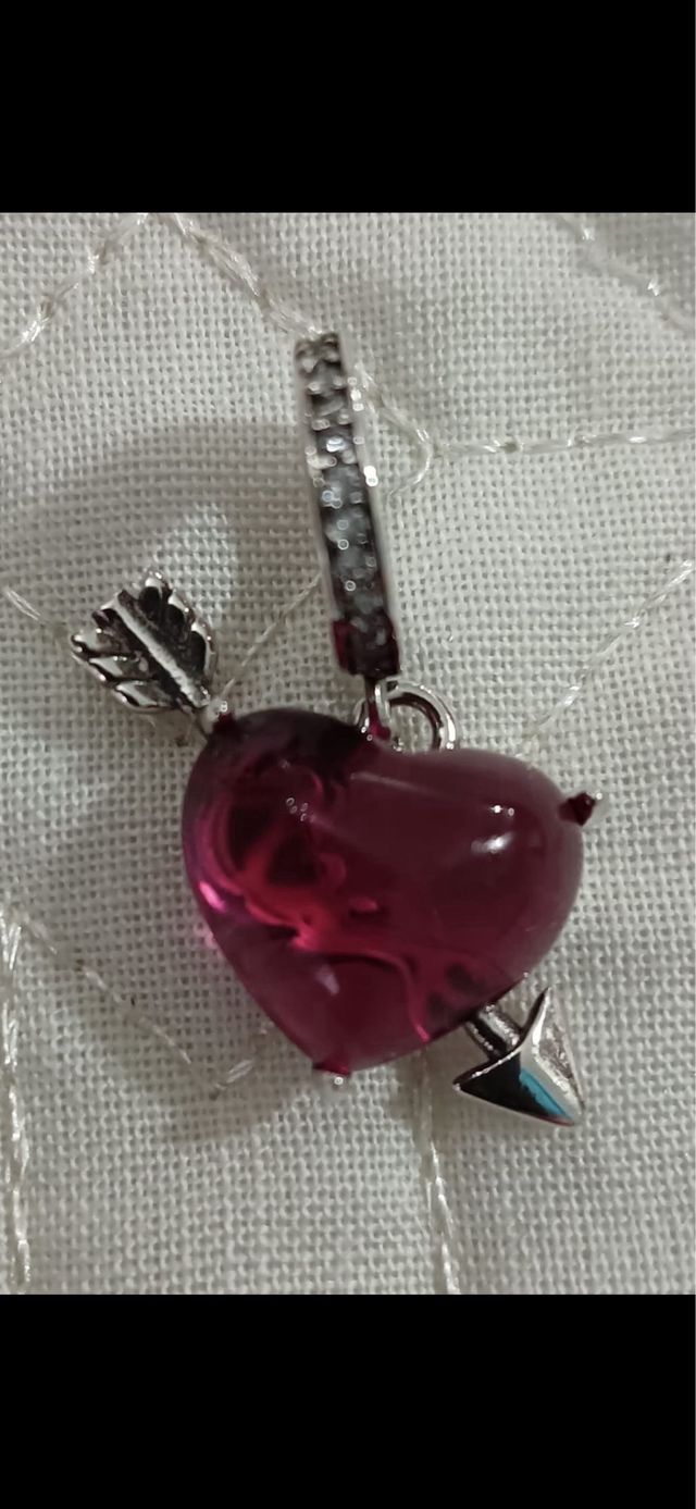 Charm Corazón y flecha plata nuevo