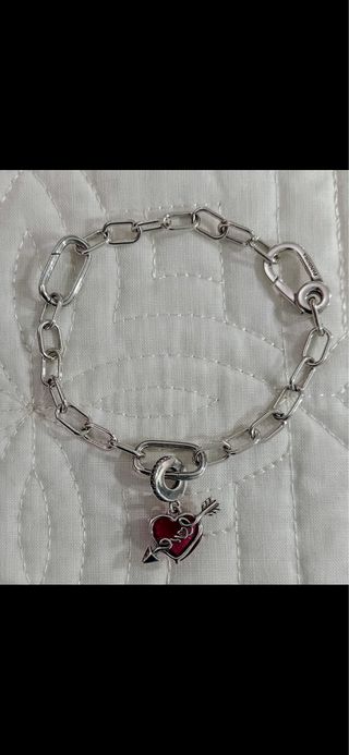 Charm Corazón y flecha plata nuevo