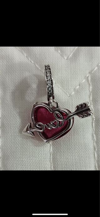 Charm Corazón y flecha plata nuevo