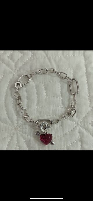 Charm Corazón y flecha plata nuevo
