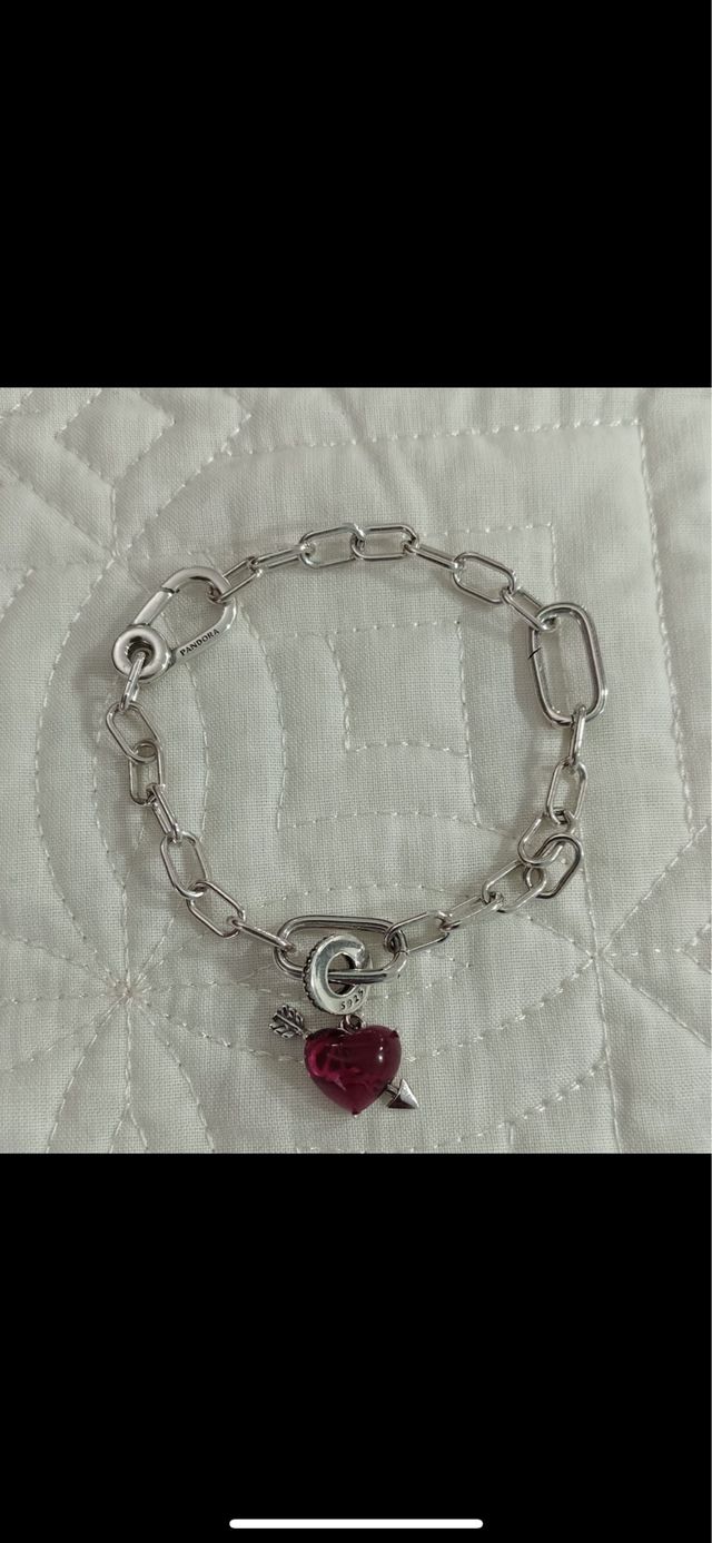 Charm Corazón y flecha plata nuevo