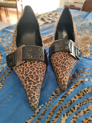 Zapatos de piel print animal