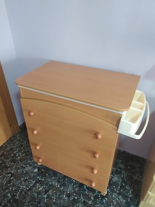 Cómoda con bañera+cambiador bebé 