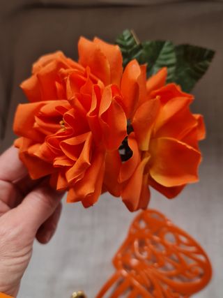 Abalorios naranja para traje de gitana