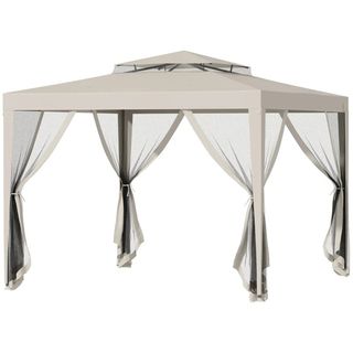 Gazebo da Giardino 3x3m con Zanzariera, Doppio Tet