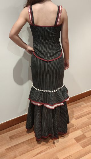 Traje de flamenca campero. Talla S