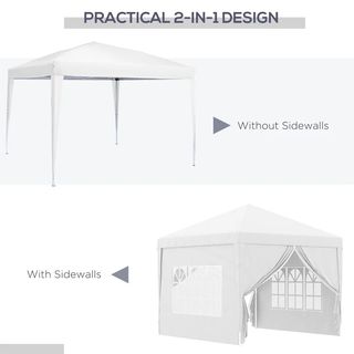 Gazebo 3x3 m Pieghevole e Impermeabile con Pannell