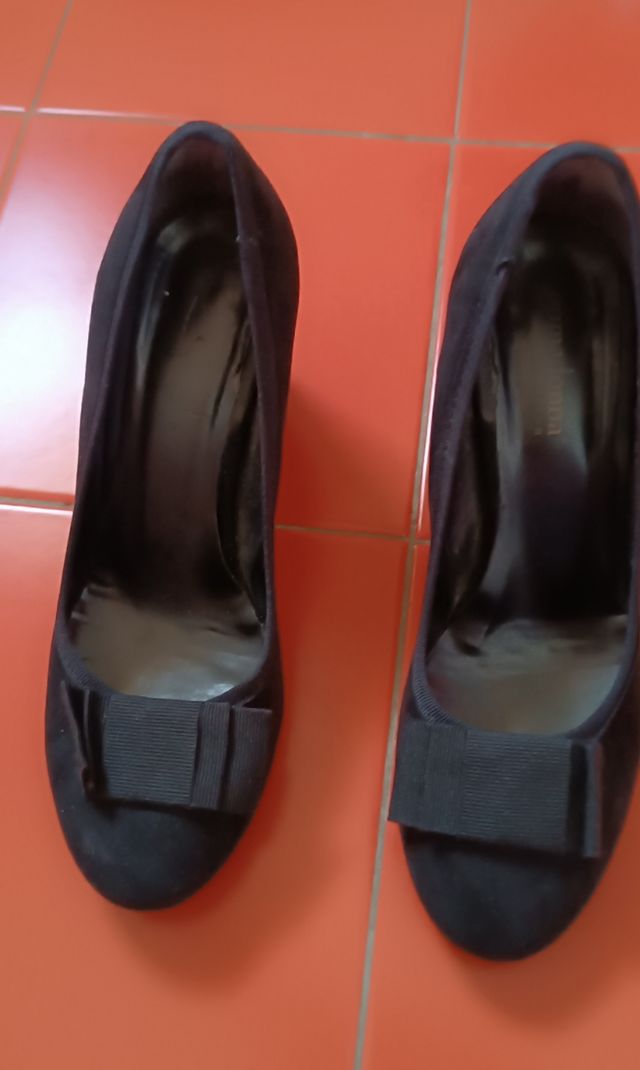 Scarpe Décolleté nere in camoscio