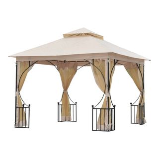 Gazebo da Giardino 3x3m in Metallo con Zanzariere 