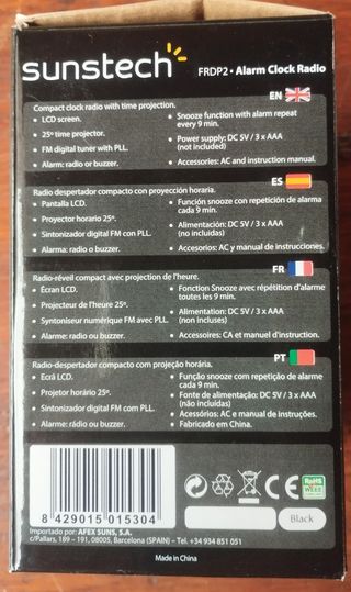 Reloj radio despertador