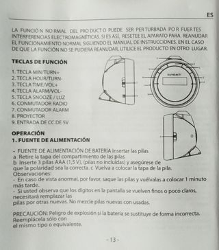 Reloj radio despertador