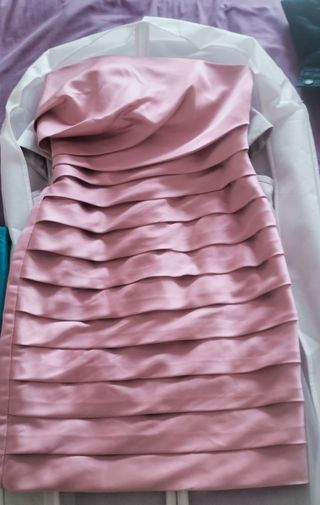 Vestido fiesta rosa talla 38