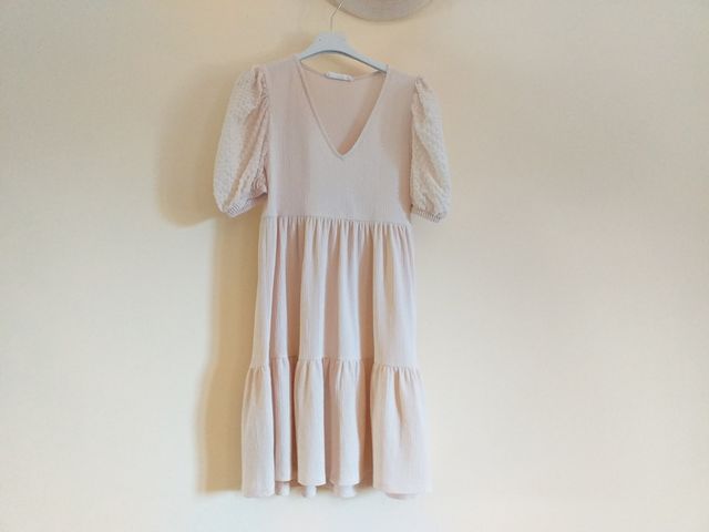 Vestito estivo Mango elegante maniche a sbuffo