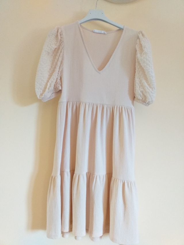 Vestito estivo Mango elegante maniche a sbuffo