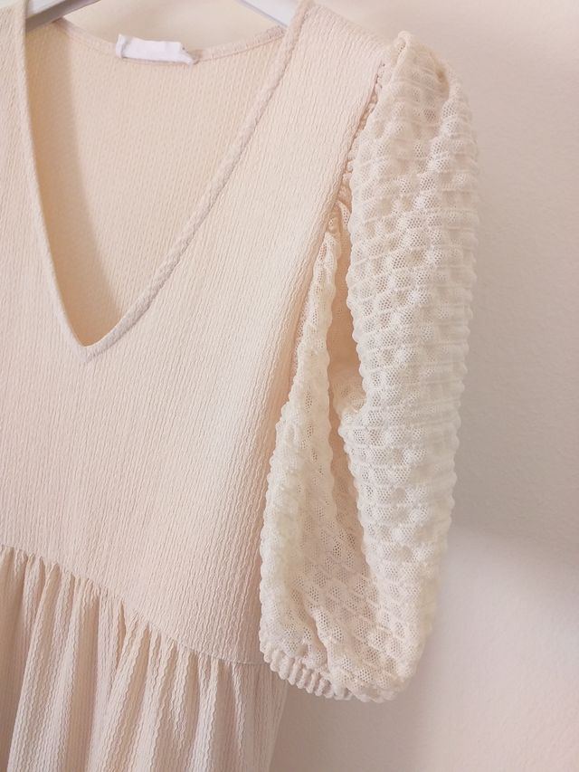 Vestito estivo Mango elegante maniche a sbuffo