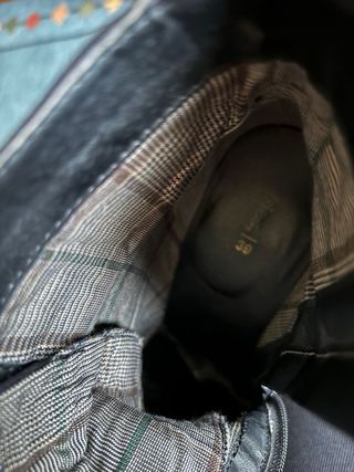 Botin con cuña negro de ante número 39