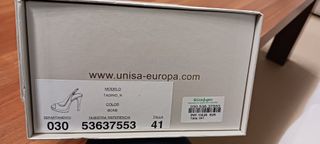 Zapatos peep toes blancos n°41 marca Unisa