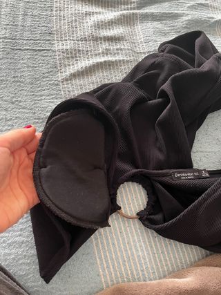 Body negro bershka M cut out