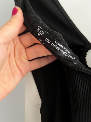 Body negro bershka M cut out