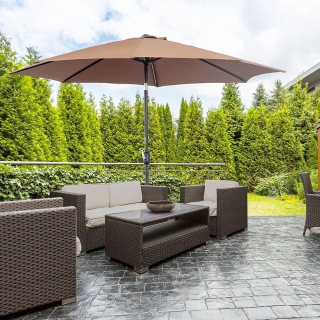 Ombrellone da Giardino 3x2.5 m Inclinabile con Pal