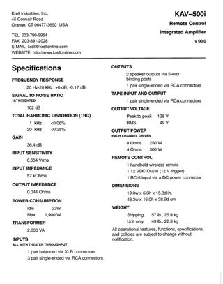 Integrado Krell KAV500i