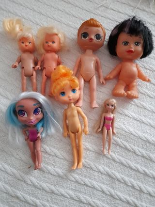 Lote de Muñecas pequeñas  7 muñecas x 5€ 