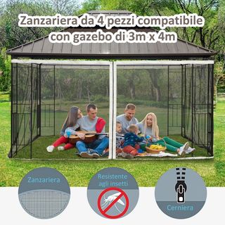 Zanzariera per Gazebo Tende di Ricambio Universale