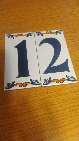 Plaquetas números letras