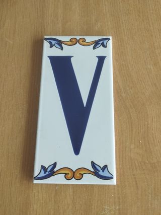 Plaquetas números letras