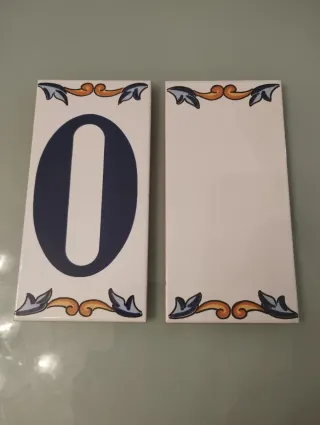 Plaquetas números letras