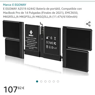 Batería MacBook Pro A2519 A2442 NUEVA