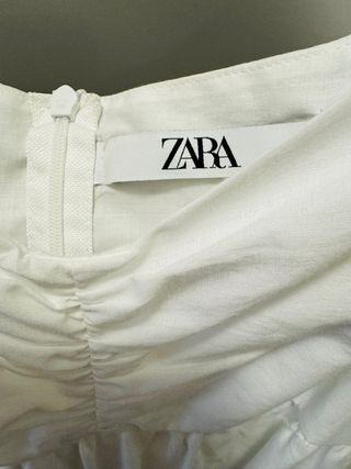 Vestido Zara Nuevo con Etiquetas blanco ibicenco