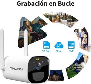 *Cámara vigilancia WiFi con batería 10400mAh*